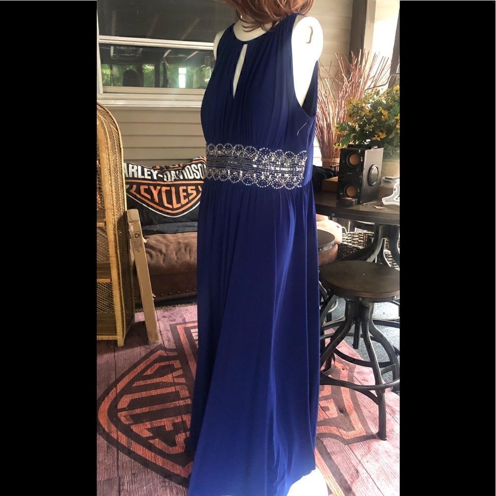 R&M Richard blue halter dress size 14